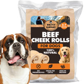 Pack Brutus et Barnaby avec tranches de joue de bœuf pour chien, longue durée.