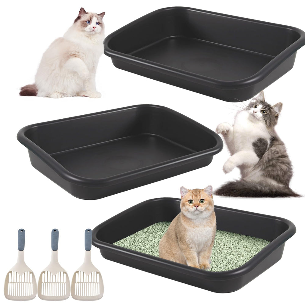 BSENOGOU litière senior avec accès bas, ensemble pratique pour les chats.
