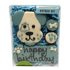 Bubba Rose friandise chien bleu décoré, idéale pour célébrer l'anniversaire de votre compagnon.