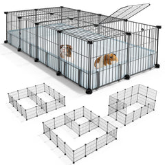 Cage bucatstate pour cochon d’Inde 47x24 avec tapis: espace sécurisé pour deux cochons d’Inde.