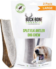 Buck Bone Organics corne d'élan, gros morceau idéal pour mâcher longtemps