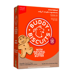 Buddy Biscuits : boîte 450 g au beurre de cacahuète, snack savoureux pour chiens.