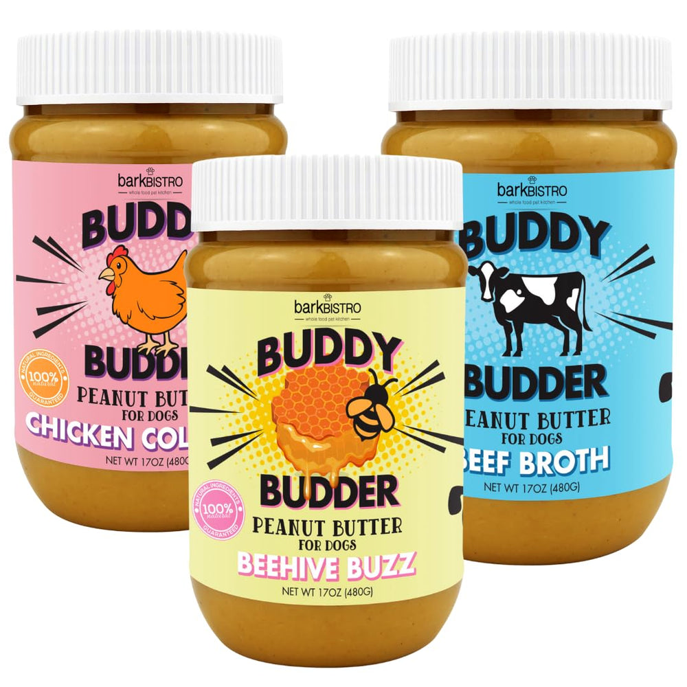 Buddy Budder Bouillon de bœuf dans un bocal, friandise naturelle prête à déguster