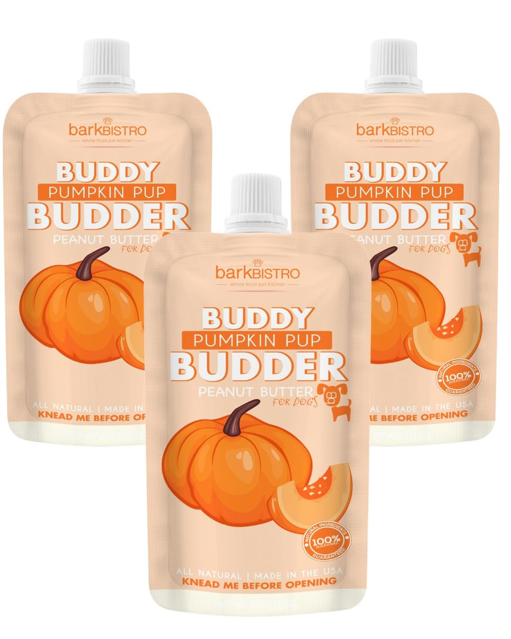 BUDDY BUDDER sachets citrouille chiot, entraînement sans gâchis
