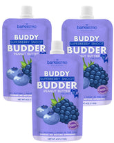 Buddy Budder Superberry Snoot – lot pratique pour déplacements canins.