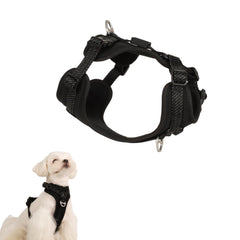 Harnais BuddyArmor tout-temps réflectif noir XS pour promenades sécurisées