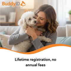 BuddyID – code QR collier, accès rapide au profil de votre animal en cas de perte.