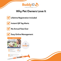 BuddyID – inscription vie illimitée, gestion centralisée des données de votre animal.