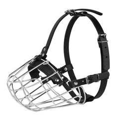 Budkas muselière pitbull avec panier métallique robuste pour sécurité.