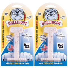 Bullibone os dentaire saveur bacon, stimulation bucco-dentaire durable pour chiens agressifs.
