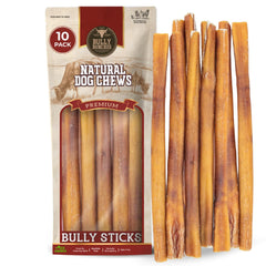 Bully Bunches batonnet boeuf sans odeur 12 pouces, idéal pour chiens moyens et grands, mastic durable.