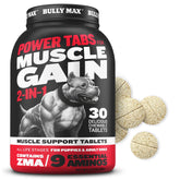 Boîte Bully Max présentant les tablettes musculaires pour chiens, soutien musculaire.