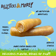 Protéines élevées boeuf rouleaux BULLYSTICKS & MORE, complément protéique quotidien.
