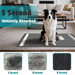 Bulubaky tapis-pipi chat charbon actif XL 28x34 pour le nettoyage des sols.