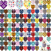 Bandana Bulyoou pour chien en lot 120 plaid, parfait pour varier les looks lors des sorties.