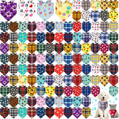 Bandana Bulyoou pour chien en lot 120 plaid, parfait pour varier les looks lors des sorties.