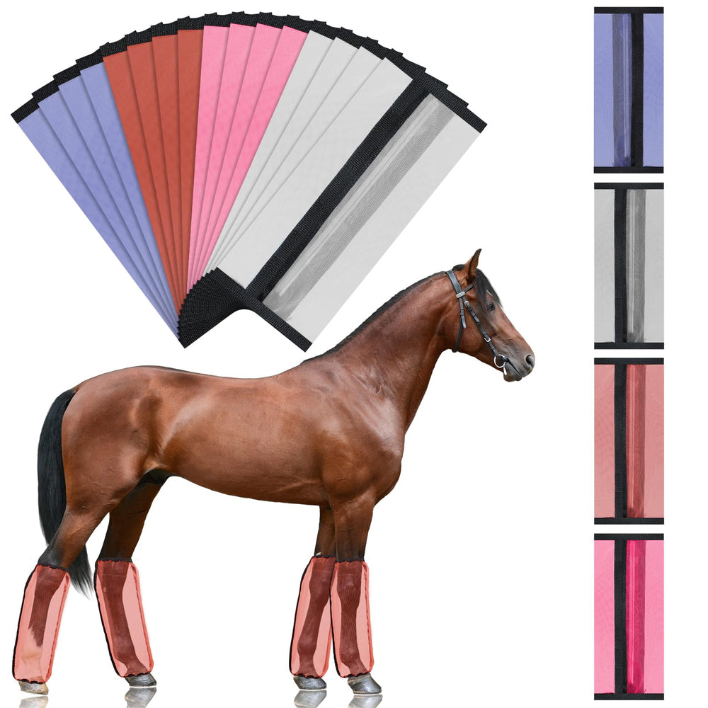 Bulyoou bottes anti-mouches en maille pour chevaux, ventilation efficace.