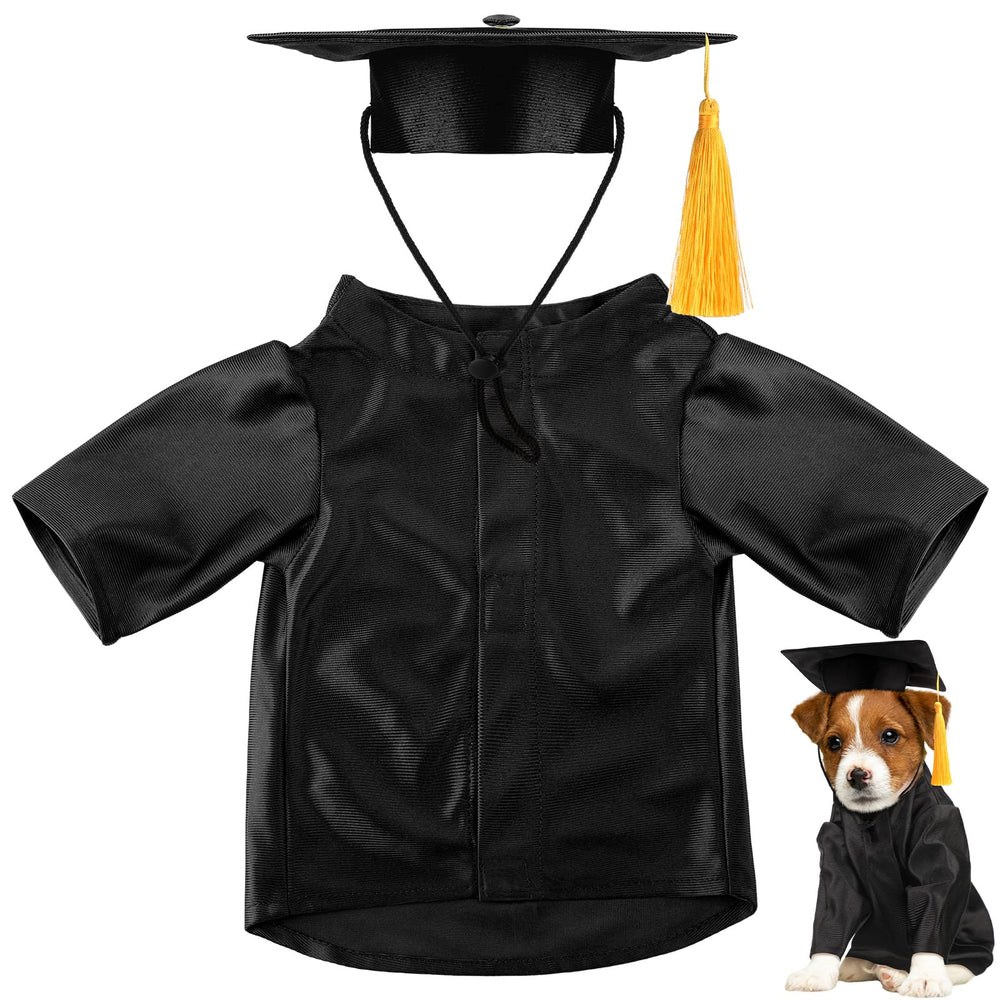 Bunnycool chapeau graduation chien noir, parfait pour photos souvenirs et cérémonie.