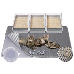 BurgeonNest tapis-litière chat 45x32 extragrande pour plusieurs bacs, espace net