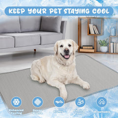 Tapis Buvlnee dans cage chien, repos sûr et frais.