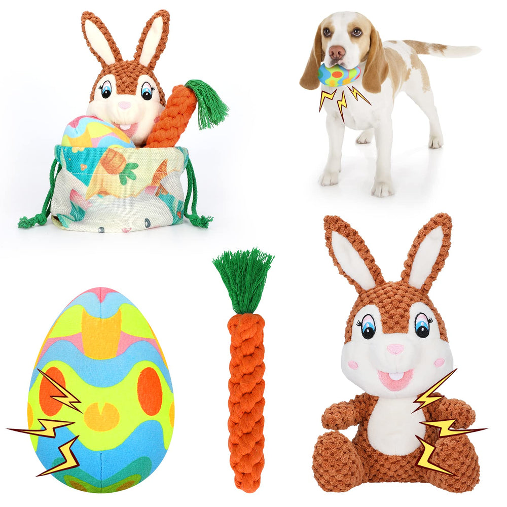 BWOGUE lapin peluche, jouet chien avec sifflet intégré pour des sessions interactives.