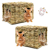 BWOGUE Maison-herbe-extra-large-lapin, refuge spacieux pour lapin et compagnons