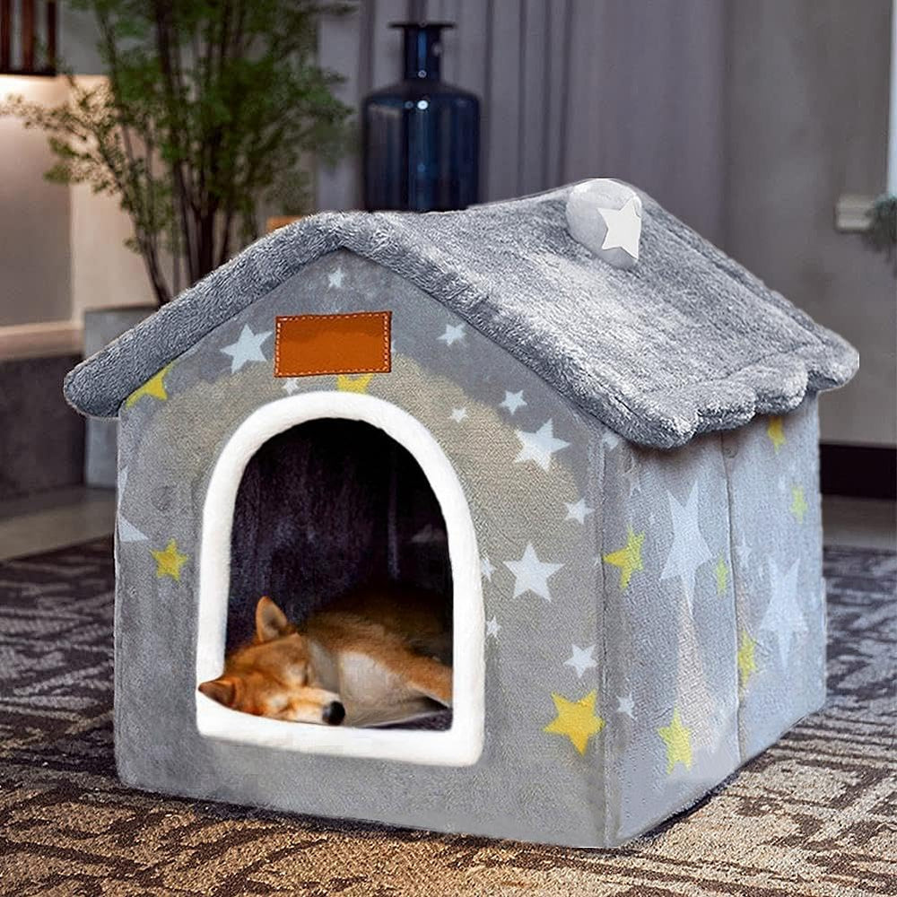 BXEBUI Maison chien interieur mousse memoire pour soutien confortable