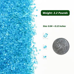BXI gravier bleu brillant en verre poli pour décoration aquatique durable