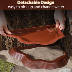 BZCWHWY bol eau feuille grande: grande surface pour boire, jouer et se baigner.