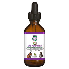 C60 Power pour Animaux — flacon montrant le produit et le potentiel soutien au bien-être.