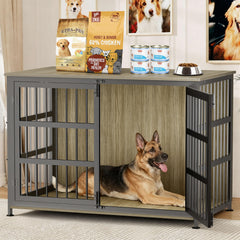 CABZOON cage pour chien 46 pouces, espace de repos spacieux et plateau supérieur pratique.