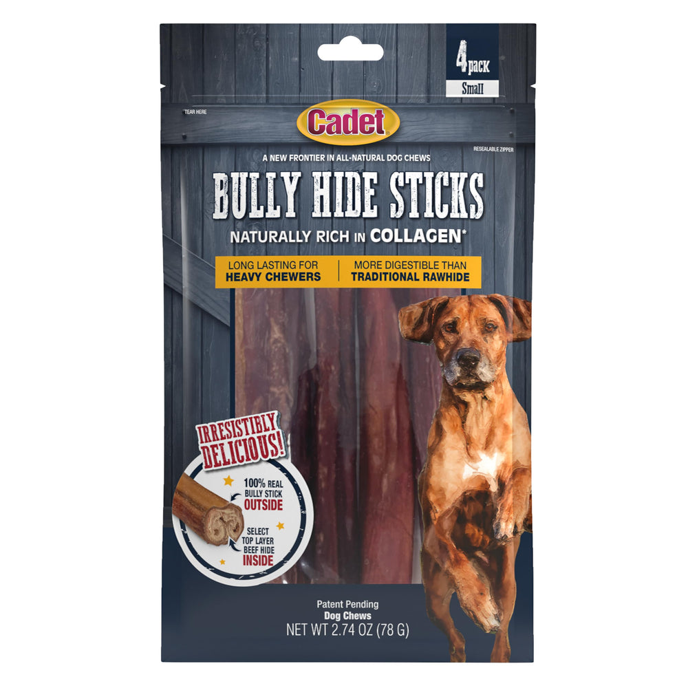 Cadet Bully Hide Sticks présentation, idéal pour initier les chiens à la mastication