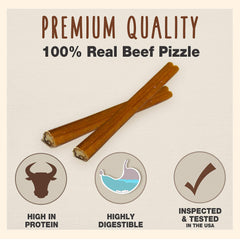 Cadet Bully Sticks – texture naturelle en gros plan, plaisir de mastication.