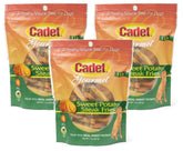 Cadet frites patate douce pour chien, ensemble 3 packs, pratique et savoureux.