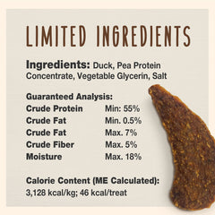 Cadet Gourmet Canard Jerky texture douce – plaisir sain pour les chiens actifs.