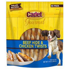 Cadet Gourmet twist boeuf-poulet 5 pouces pour chien, plaisir longue durée et hygiène dentaire potentielle
