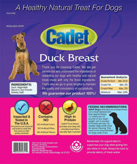 Cadet tranches épaisses de poitrine de canard, friandises naturelles pour chiens.