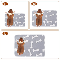 CADONO couverture flanelle douce avec imprimé patte, idéale chiens et chats.