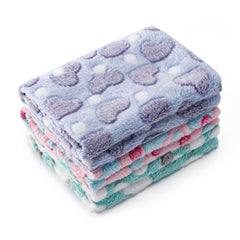 CADONO couverture peluche patte imprimé violet, douce et idéale pour le repos de votre animal