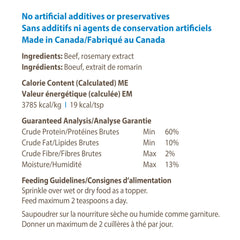 Caledon Farms garnitures au bœuf, bol chien, repas plus attractif.