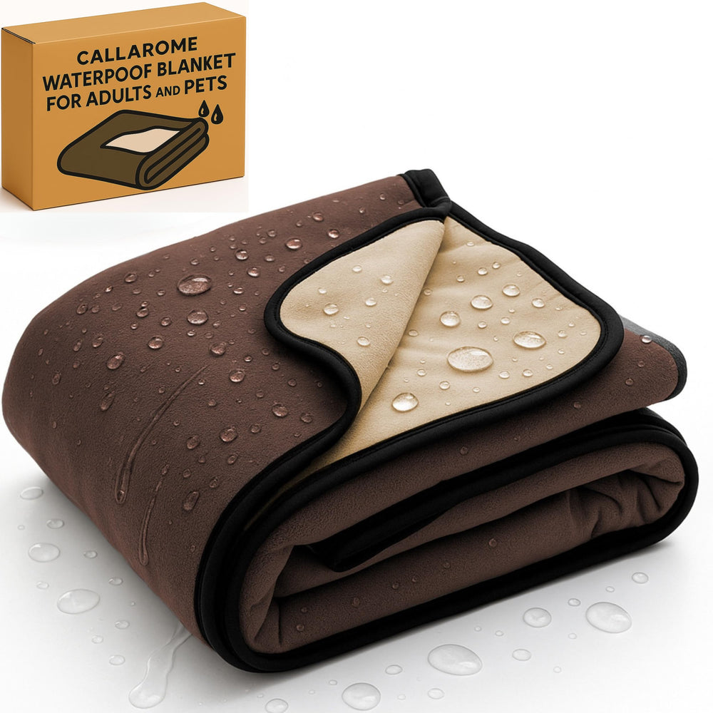 Callarome couverture imperméable marron face douce protège lit des taches.