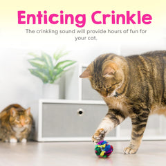 Lot de 4 boules Cancor Innovations pour chats, jeux variés.