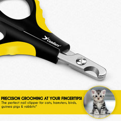 Candure coupe-ongles pour petits animaux, couleur jaune, outil sûr pour soins à domicile.