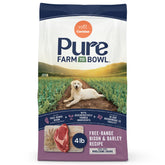 CANIDAE Pure croquettes bison dans bol, protéine maigre pour chien adulte.