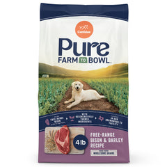 CANIDAE Pure croquettes bison dans bol, protéine maigre pour chien adulte.