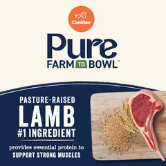CANIDAE Pure affiche une liste claire de dix ingrédients simples.