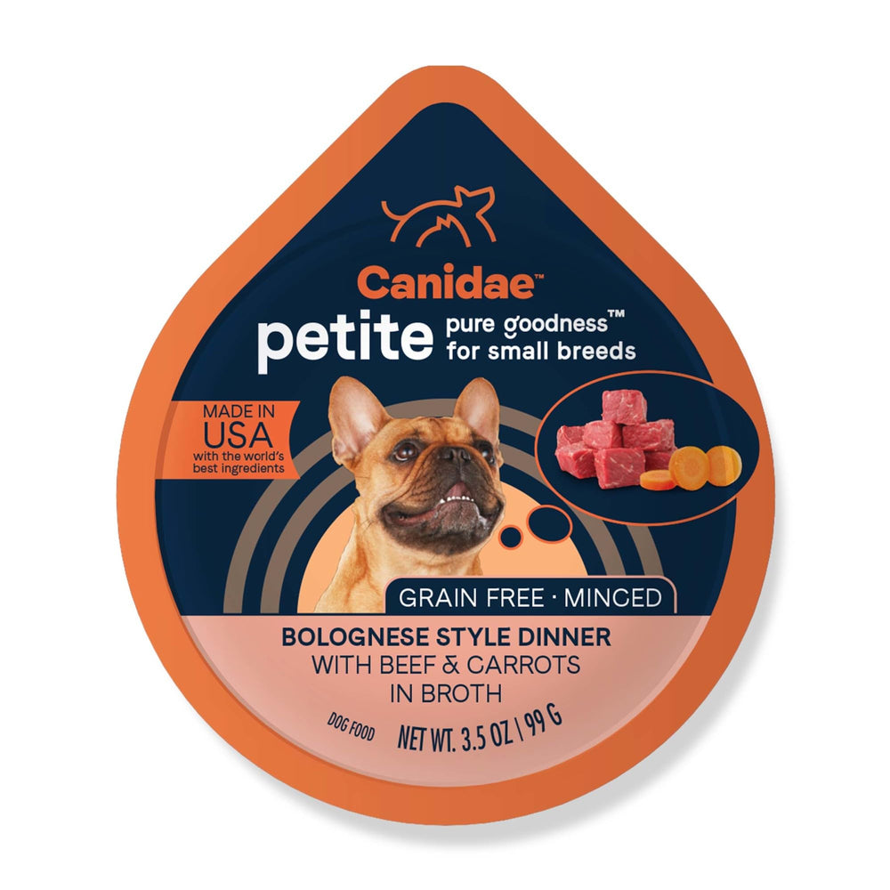 CANIDAE Pure Petite pot de 12x3-5onces avec boeuf et carottes, repas pratique.