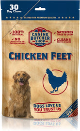 Canine Butcher Shop pattes-poulet-seches, friandise naturelle et croquante.