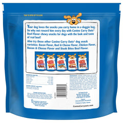 Canine Carry Outs boeuf: aspect réel de boeuf pour une récompense appétente.