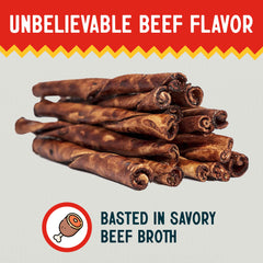 Saveur bœuf Canine Chews, récompense idéale pour chiot.